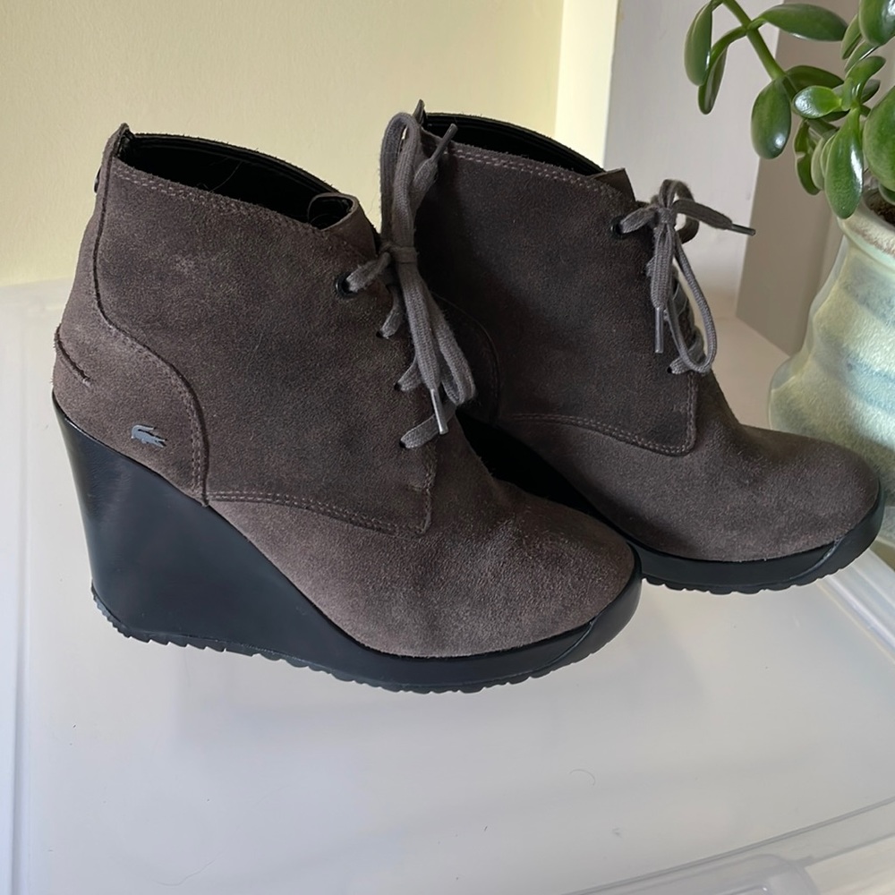 Lacoste Wedge Booties